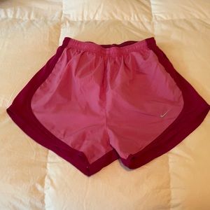 Hot pink running shorts